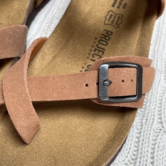 NWT women’s Project Cloud Sz 8 strappy sandals Leather insole memory foam buckle - Picture 2 of 14